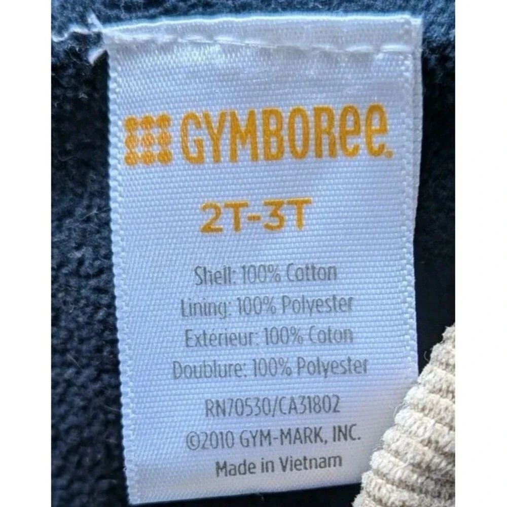 Gymboree Work Chore Jacket with Corduroy Collar and Snaps Boy's Sz 2T-3T Navy